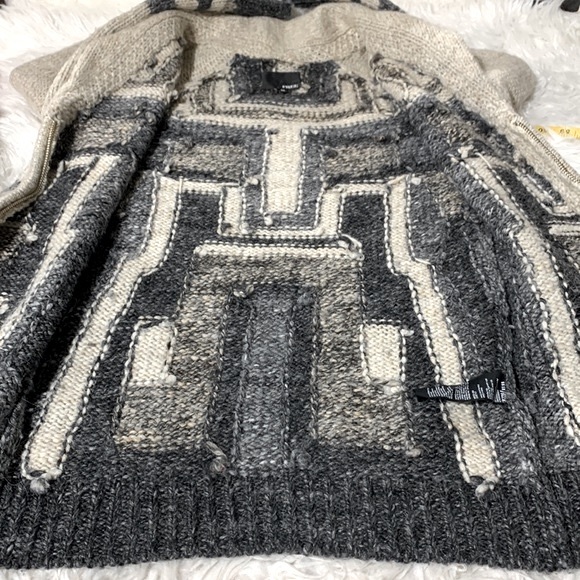 WILFRED Free full zip cardigan sweater jacket chunky wool generously sized XS - Picture 5 of 8